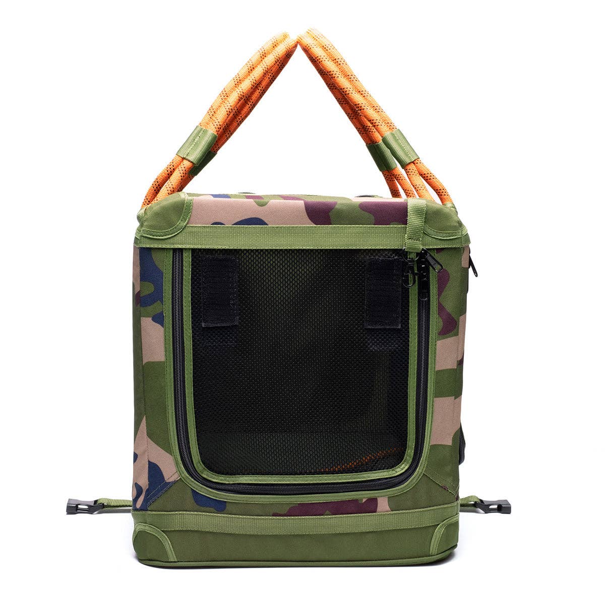 ROVERLUND - AWAY-WE-GO PET CRATE: CAMO / ORANGE / SMALL - UP TO 25LBS